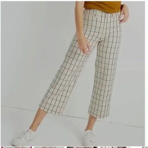 Madewell Emmett slim crop, windowpane pattern, 27